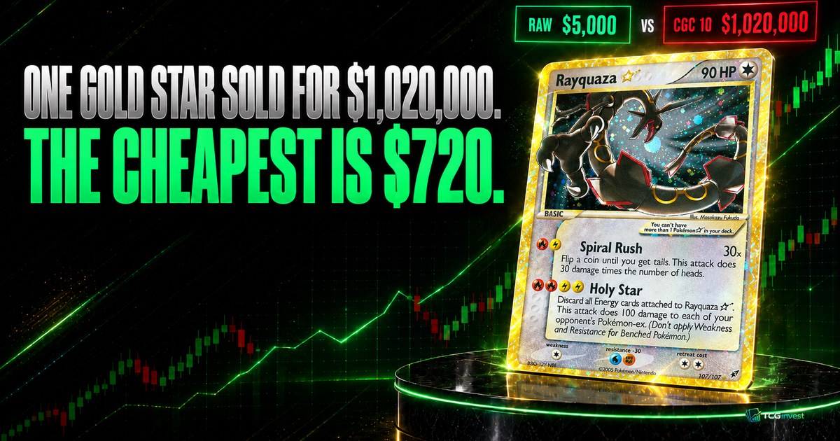 Gold Star Pokémon Cards: All 27, Priced, After the $1,020,000 Rayquaza and the $132,000 Treecko