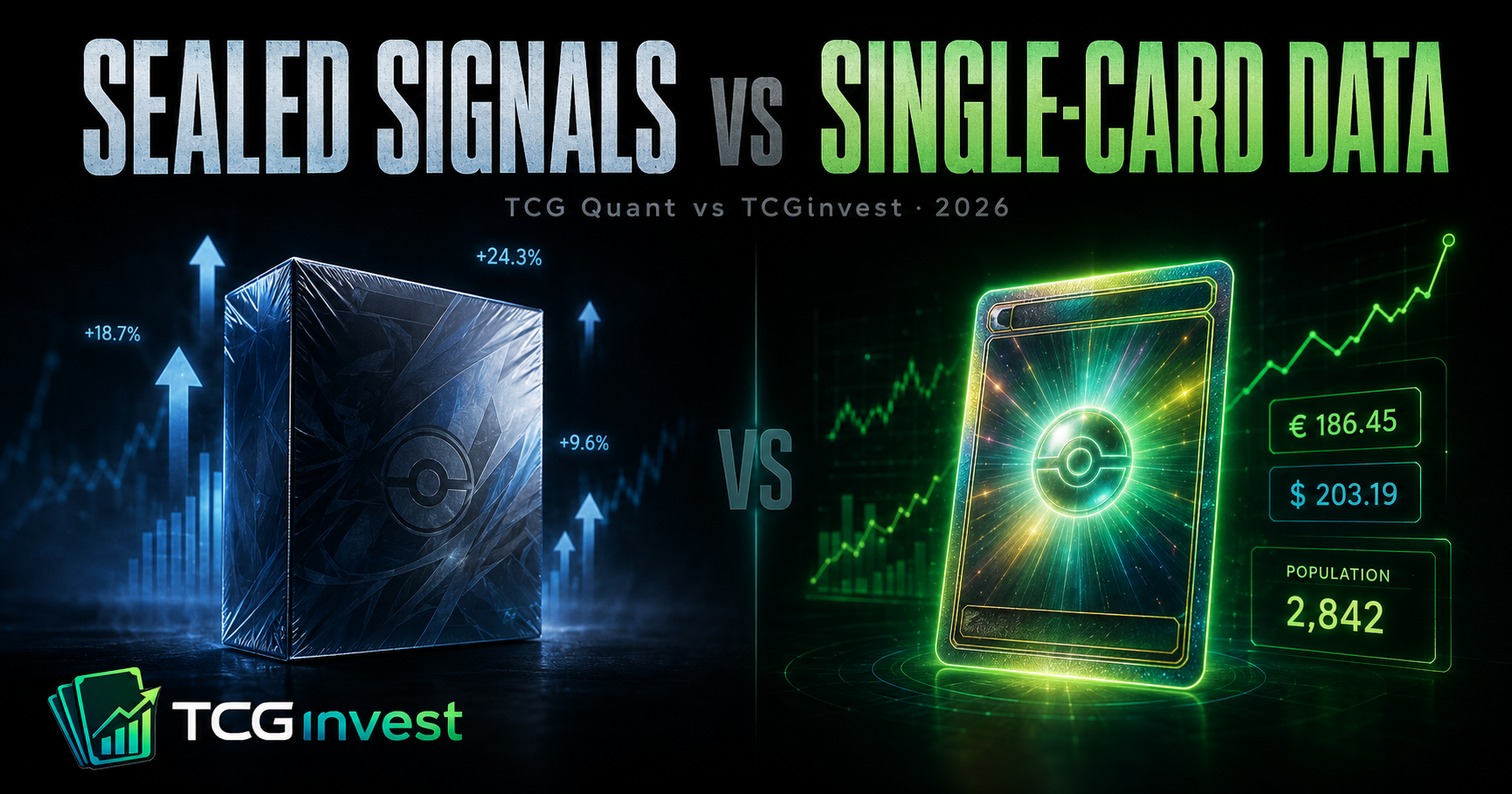 TCG Quant vs TCGinvest: Sealed Signals or Single-Card Data (2026)
